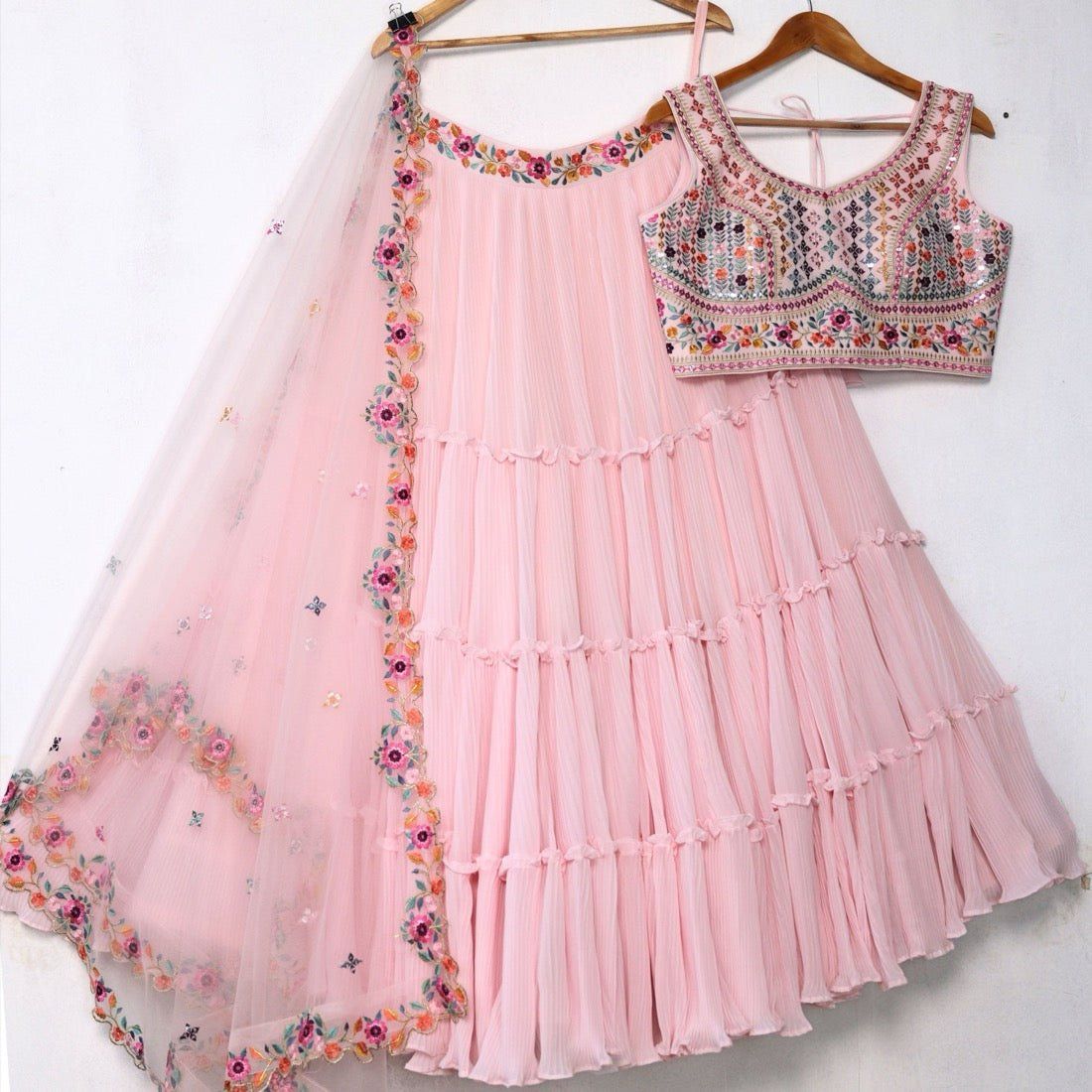 Dashing Baby Pink Fancy Lehenga