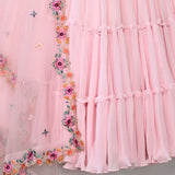 Dashing Baby Pink Fancy Lehenga