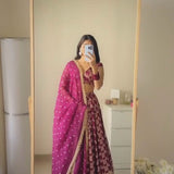 Attractive Jacquard Work Lehenga Choli