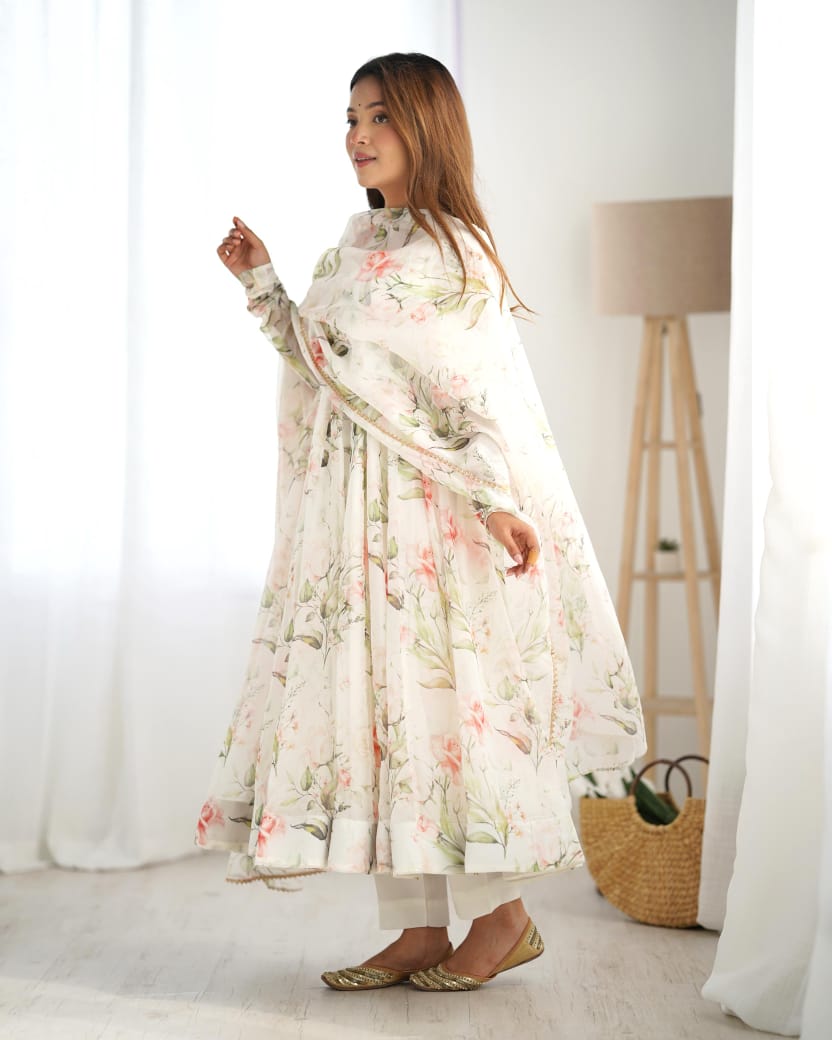 Colorfull Lightweight Flower Print Suit