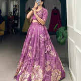 Blooming Tussar Silk Lehenga Choli