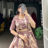 Blooming Tussar Silk Lehenga Choli