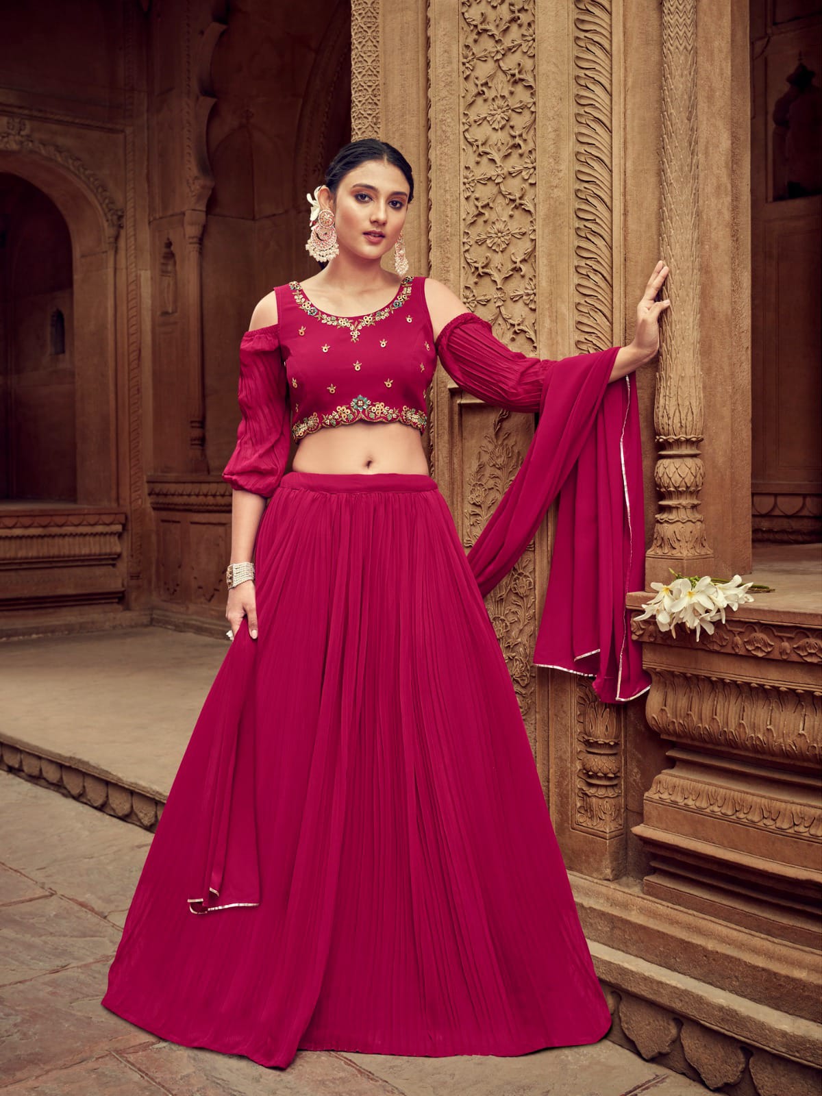 Fashionable Pure Georgette Lehenga