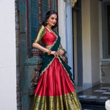 Elegance Narayan Pattu Silk Lehenga