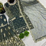 Classy Designer Twill Net Suit