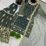 Classy Designer Twill Net Suit