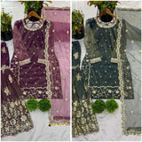 Classy Designer Twill Net Suit