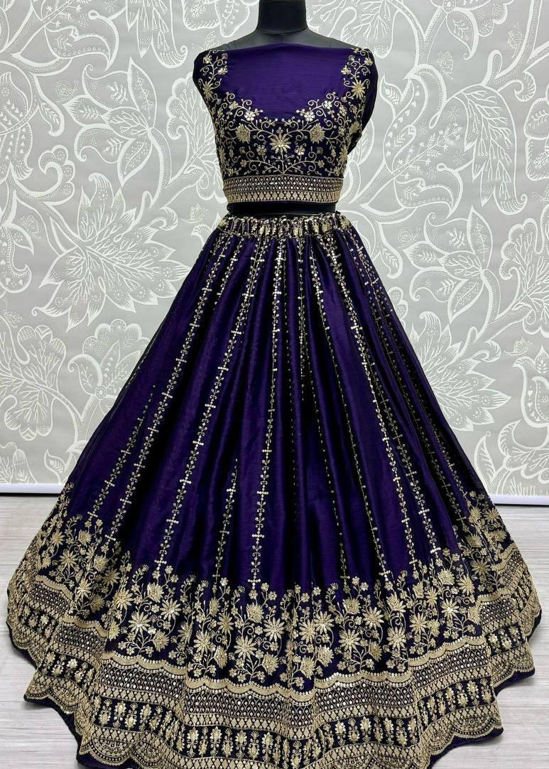 Gorgeous Satin Chiffon Lehenga