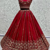 Gorgeous Satin Chiffon Lehenga