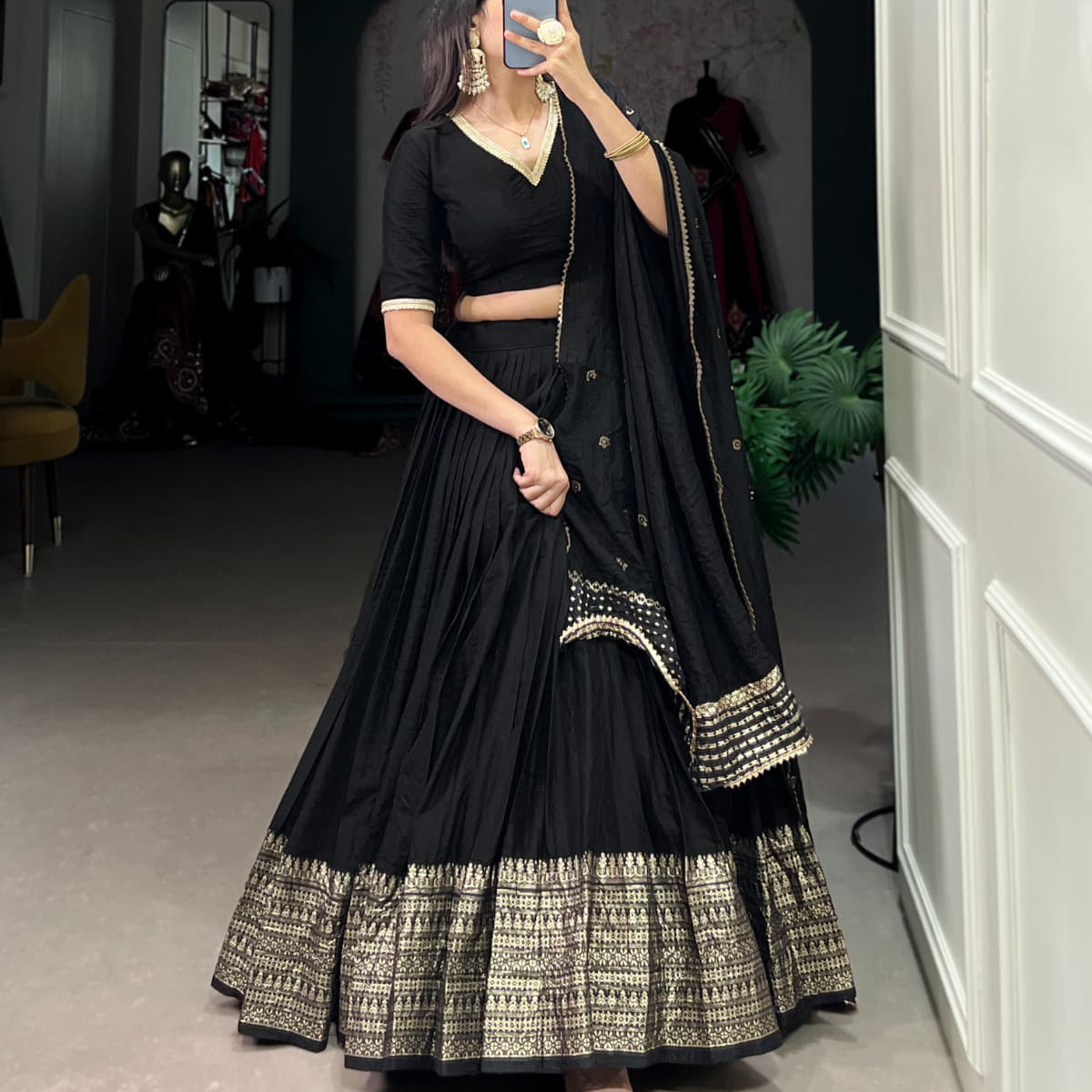 Bridesmaid Pure Chanderi Lehenga