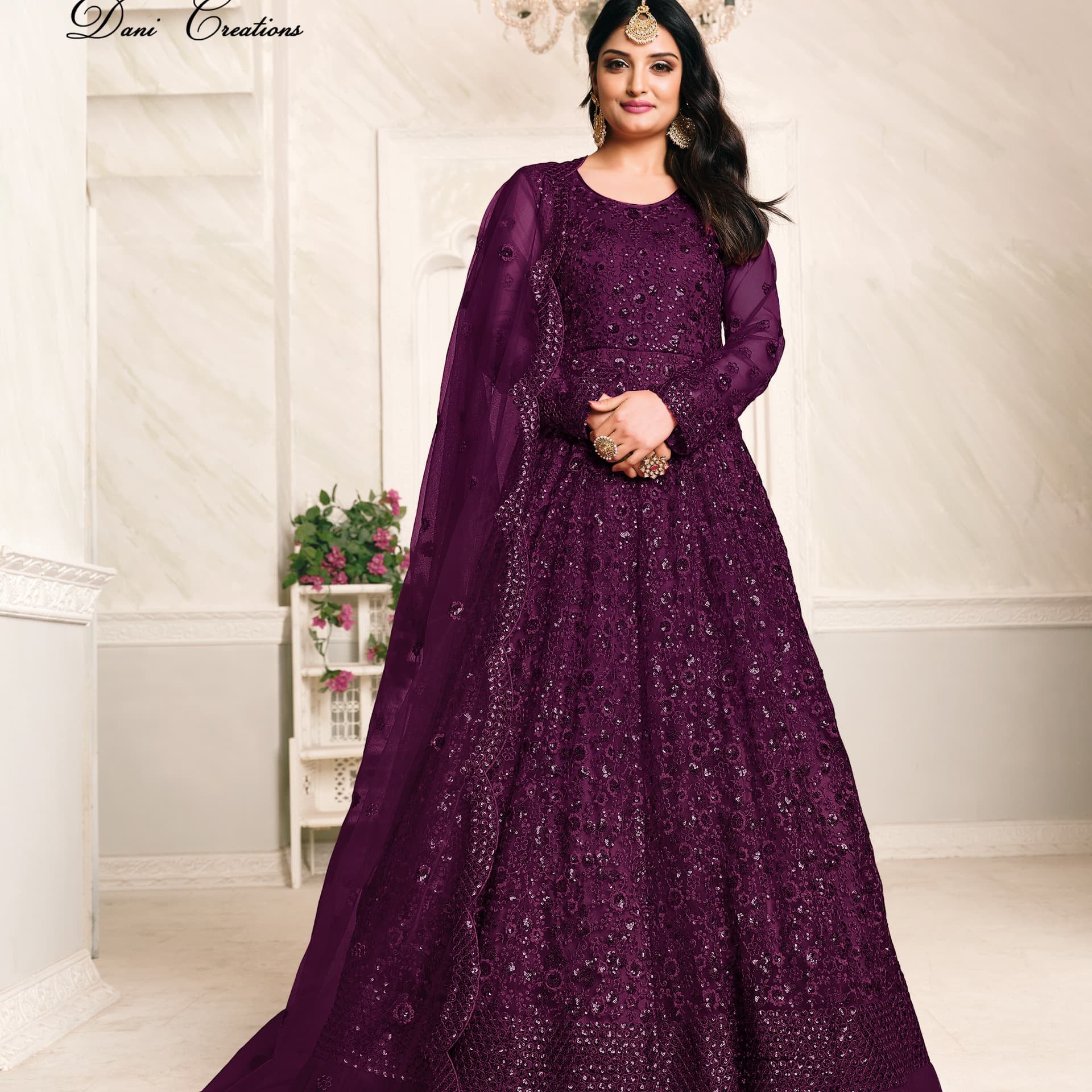 Aanaya Heavy Net Anarkali Gown