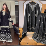 Attractive Black Silk Suit Plazzo