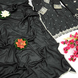 Attractive Black Silk Suit Plazzo