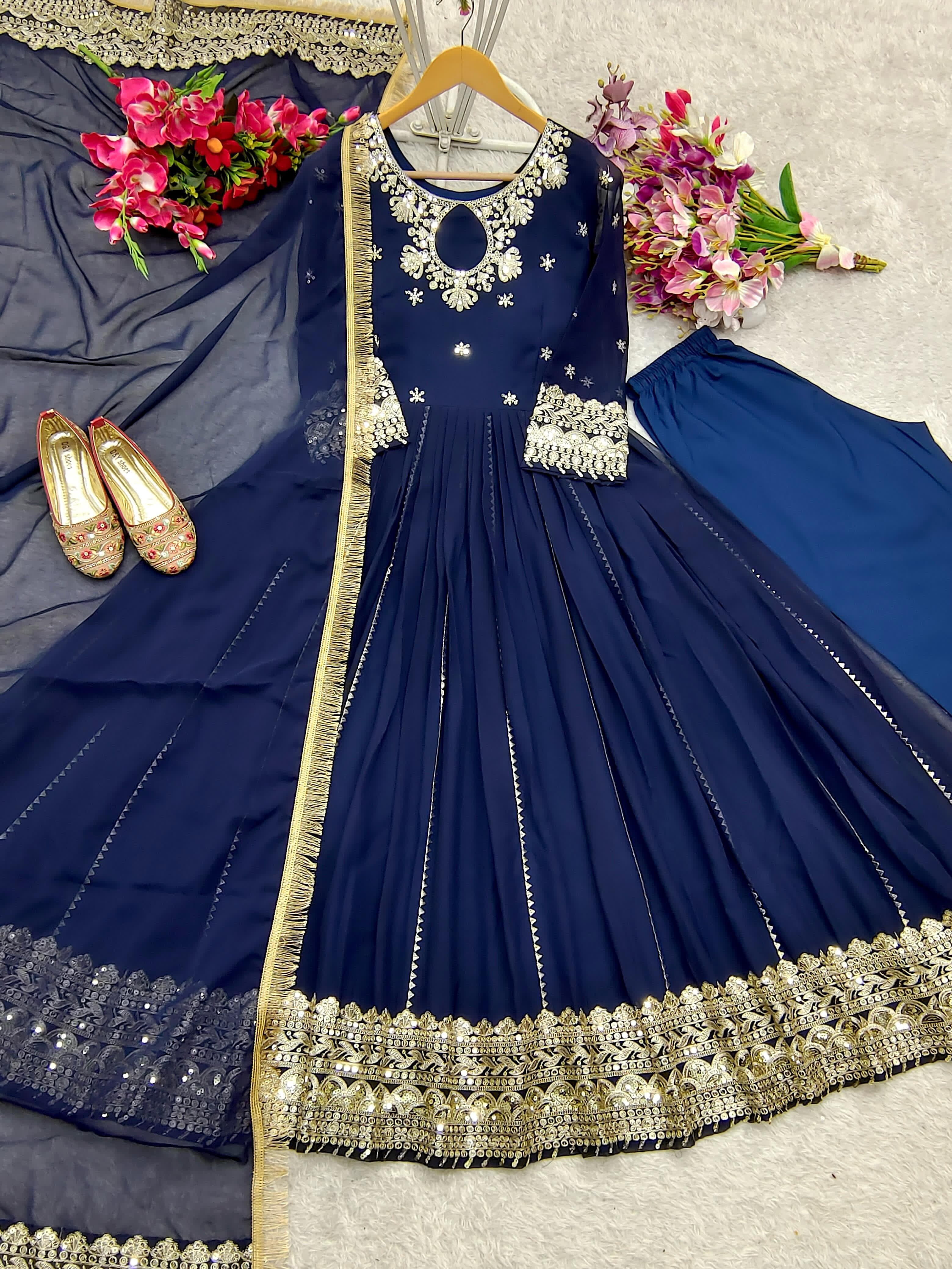 Attractive Pure Georgette Gown