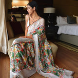 Phulkari Heavy Digital Printed Saree