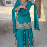 Grand Embroidered Top Gharara