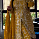Designer Party Wear Look Top-Plazzo