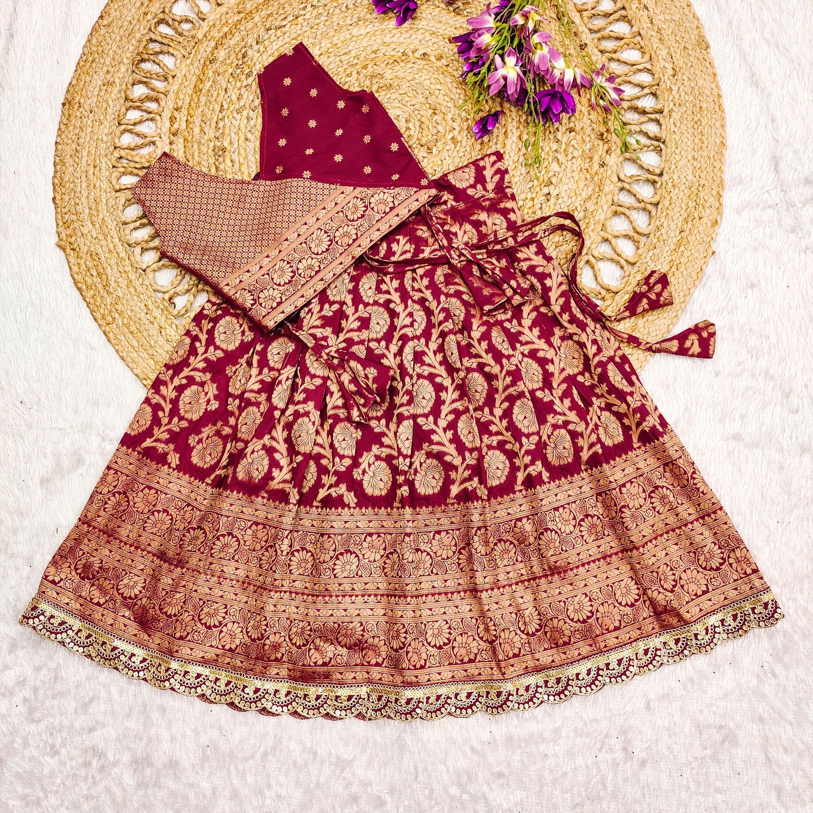 Festive Kids Silk Flair Lehenga