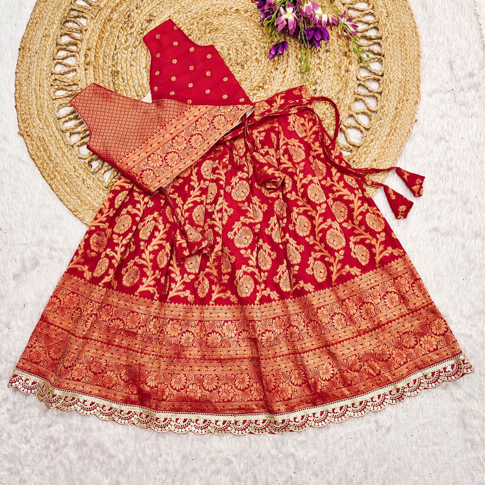 Festive Kids Silk Flair Lehenga
