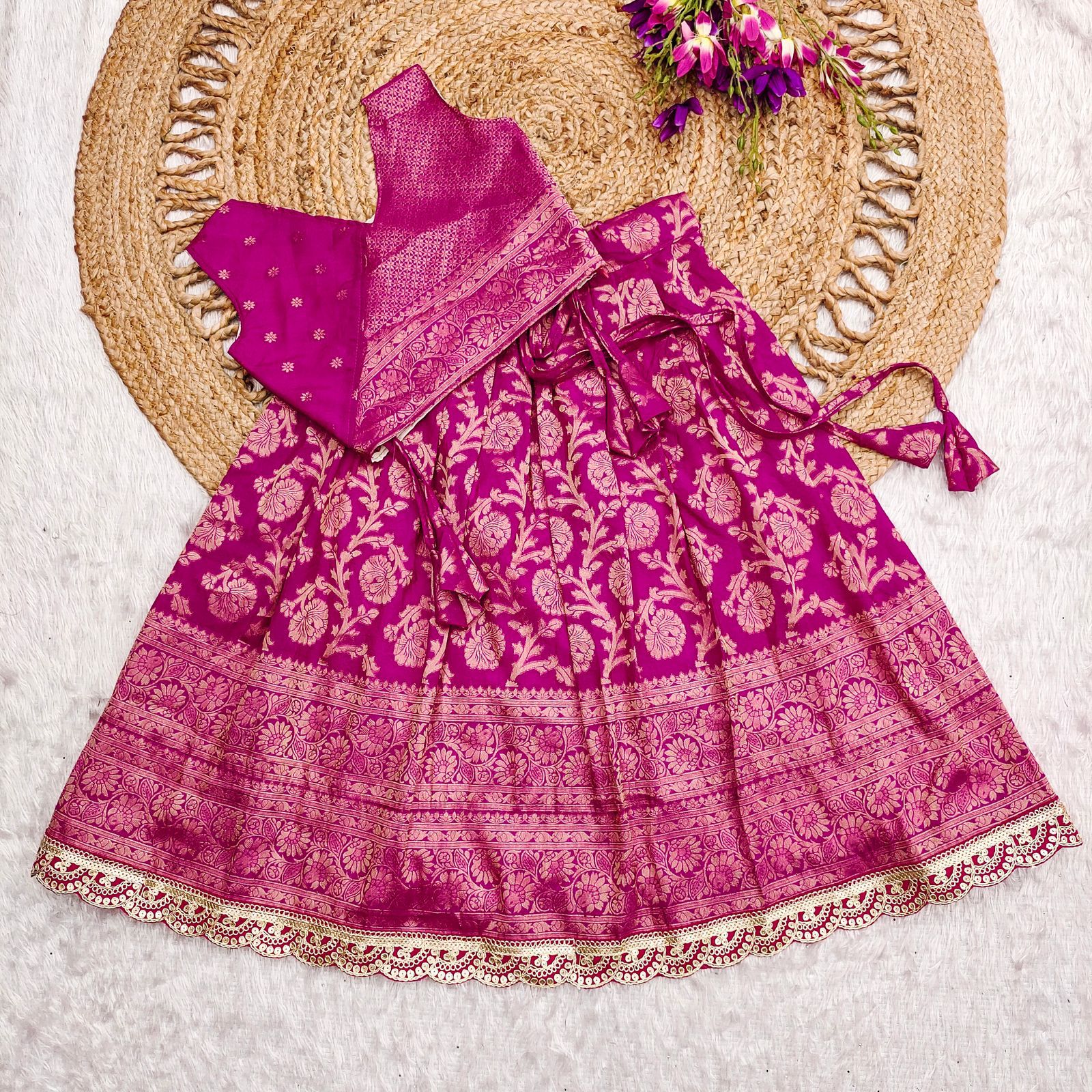 Festive Kids Silk Flair Lehenga