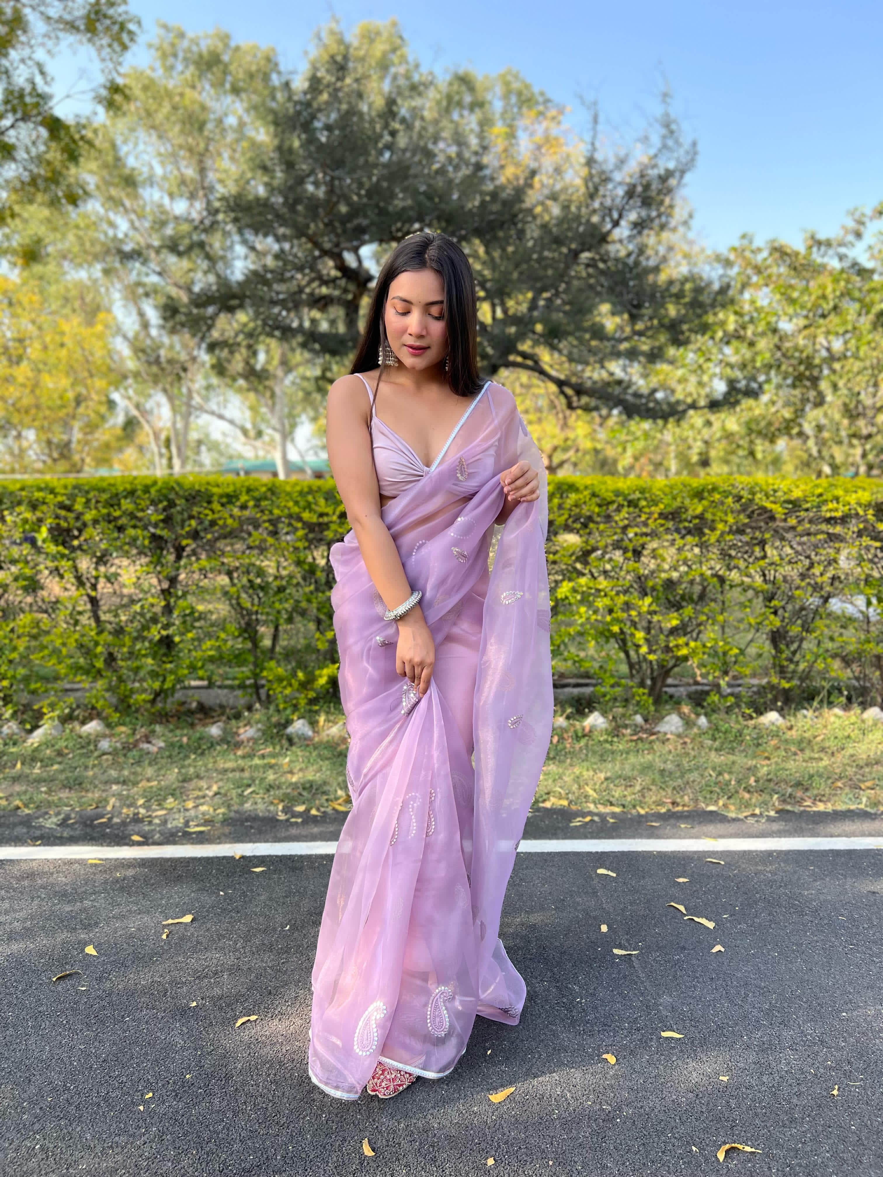 Fancy Viscose Roman Silk Saree