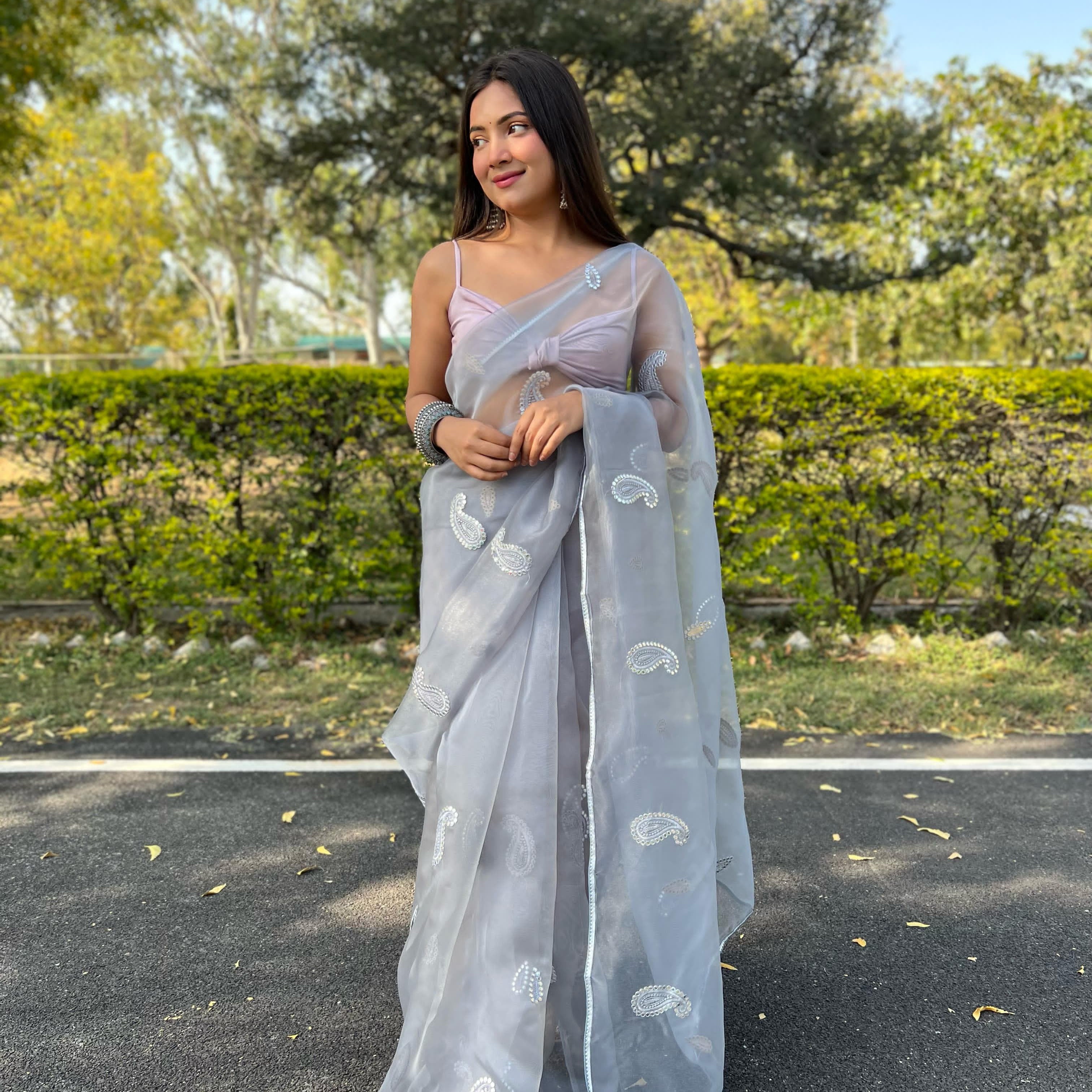 Fancy Viscose Roman Silk Saree