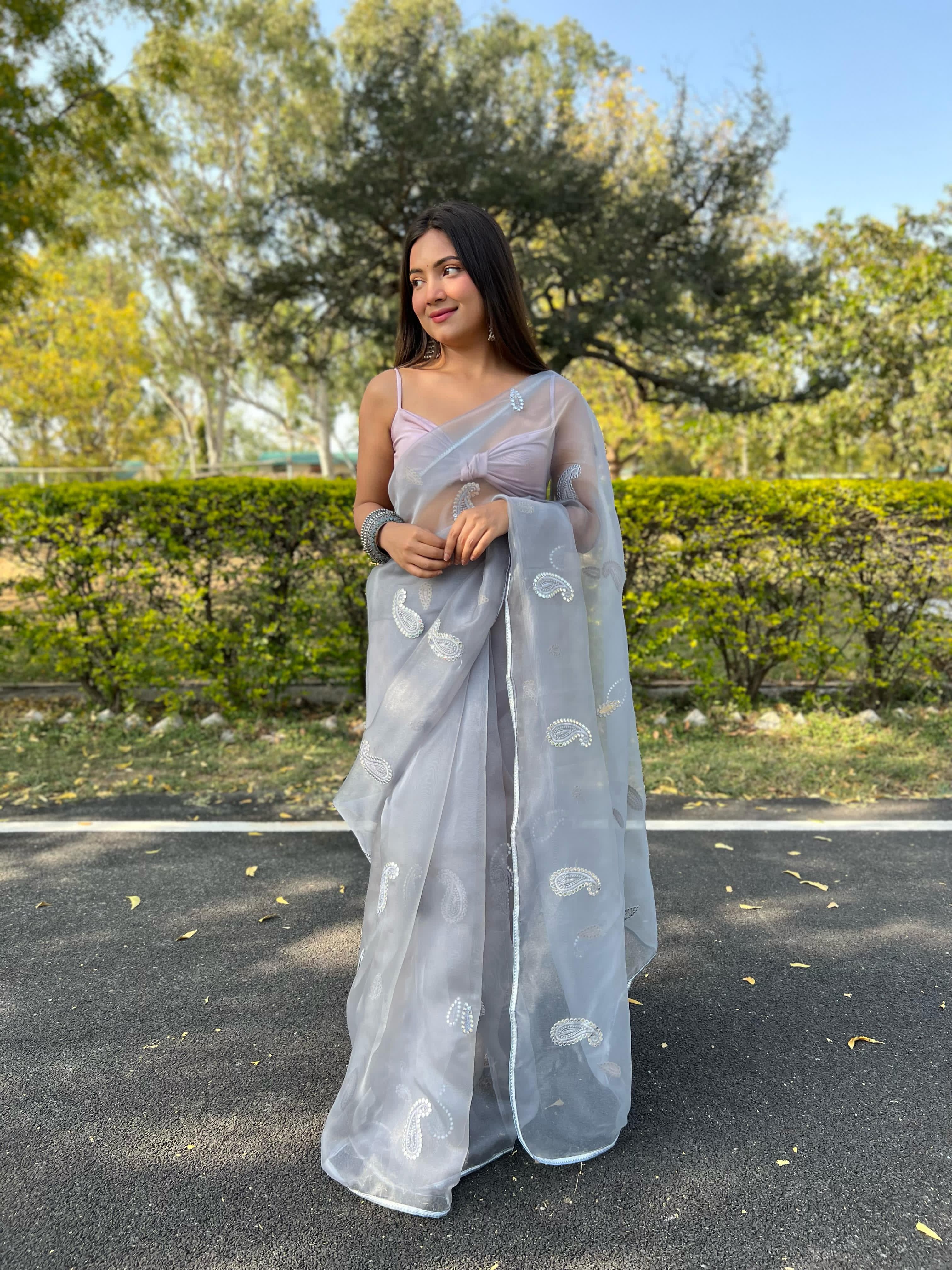 Fancy Viscose Roman Silk Saree