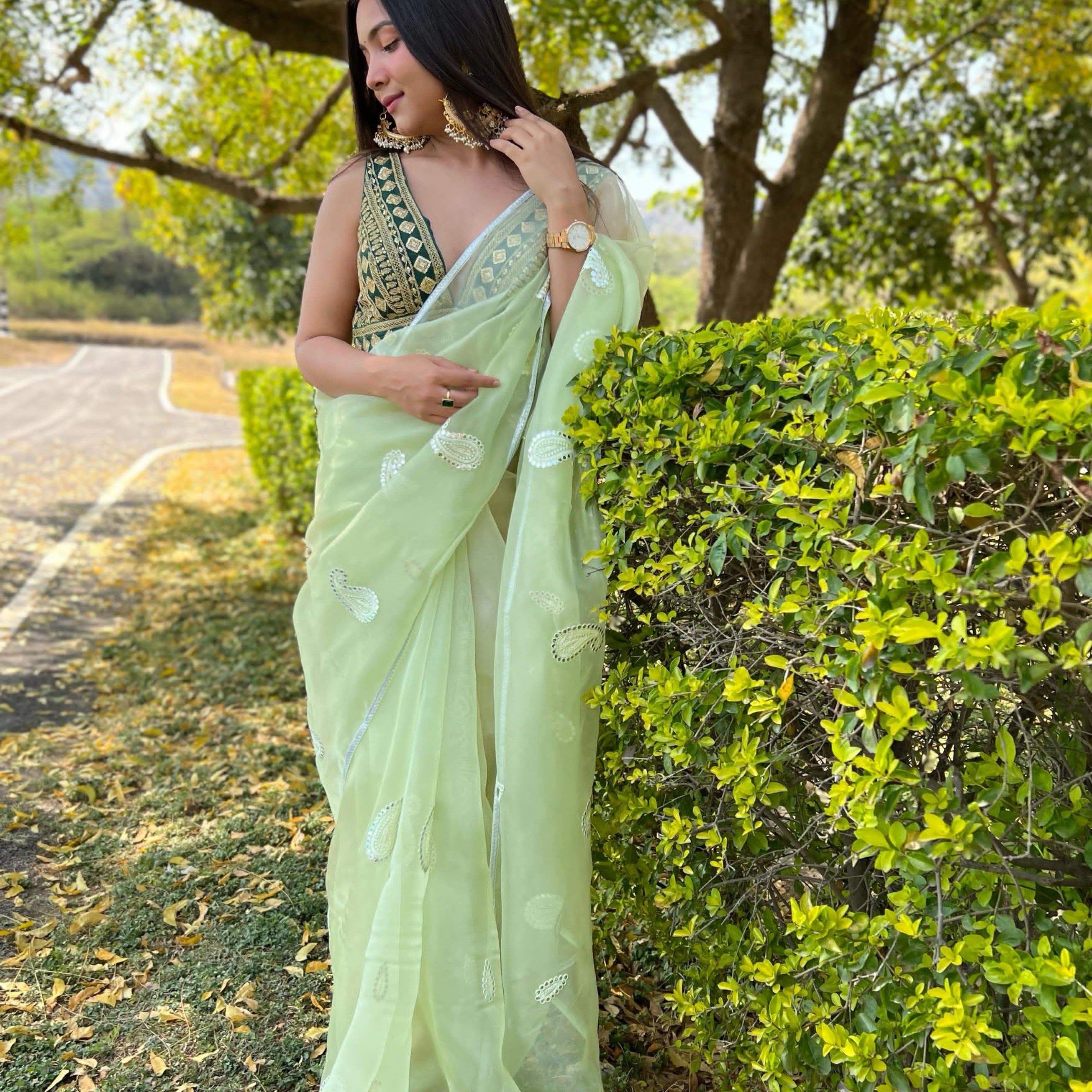Fancy Viscose Roman Silk Saree