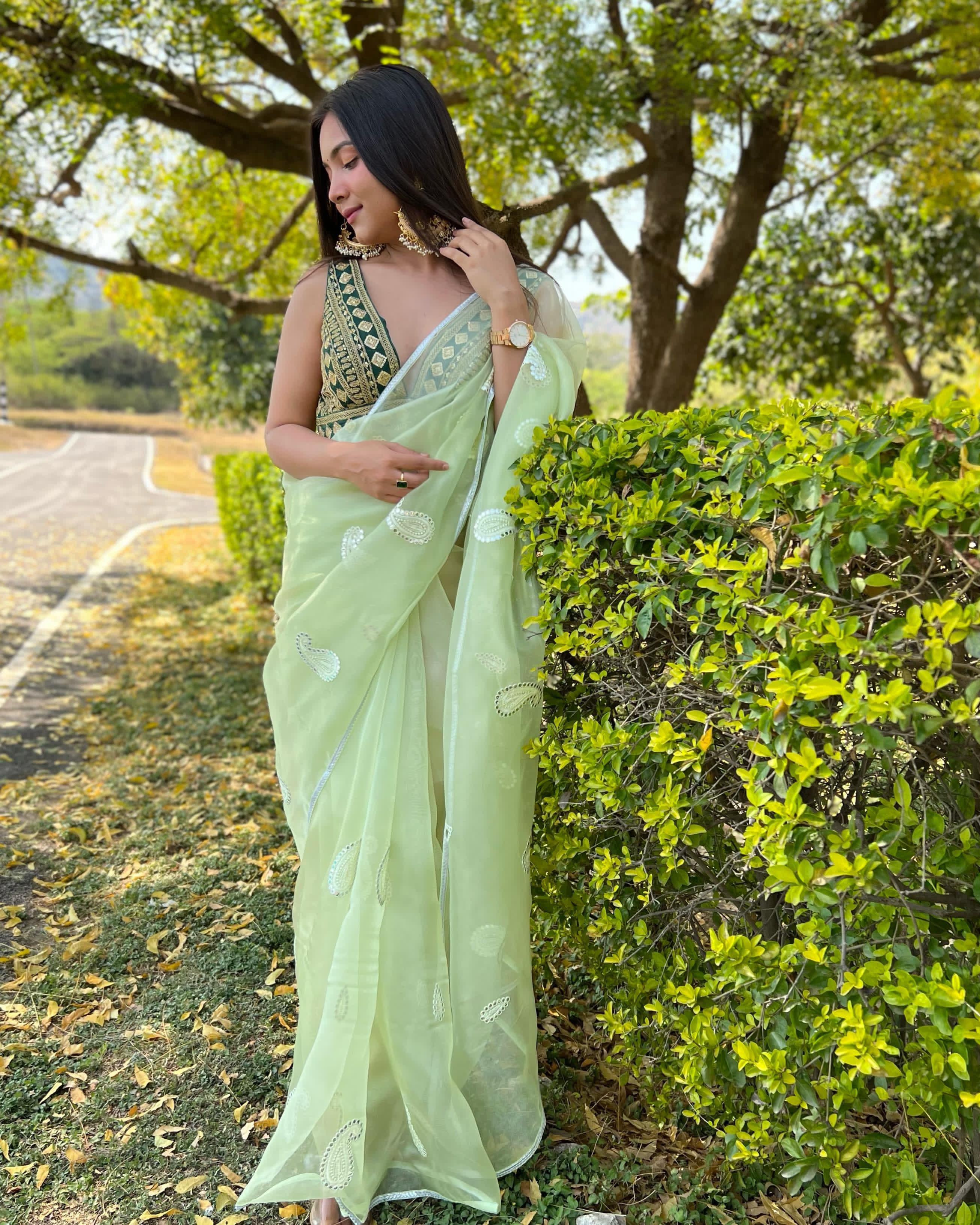 Fancy Viscose Roman Silk Saree