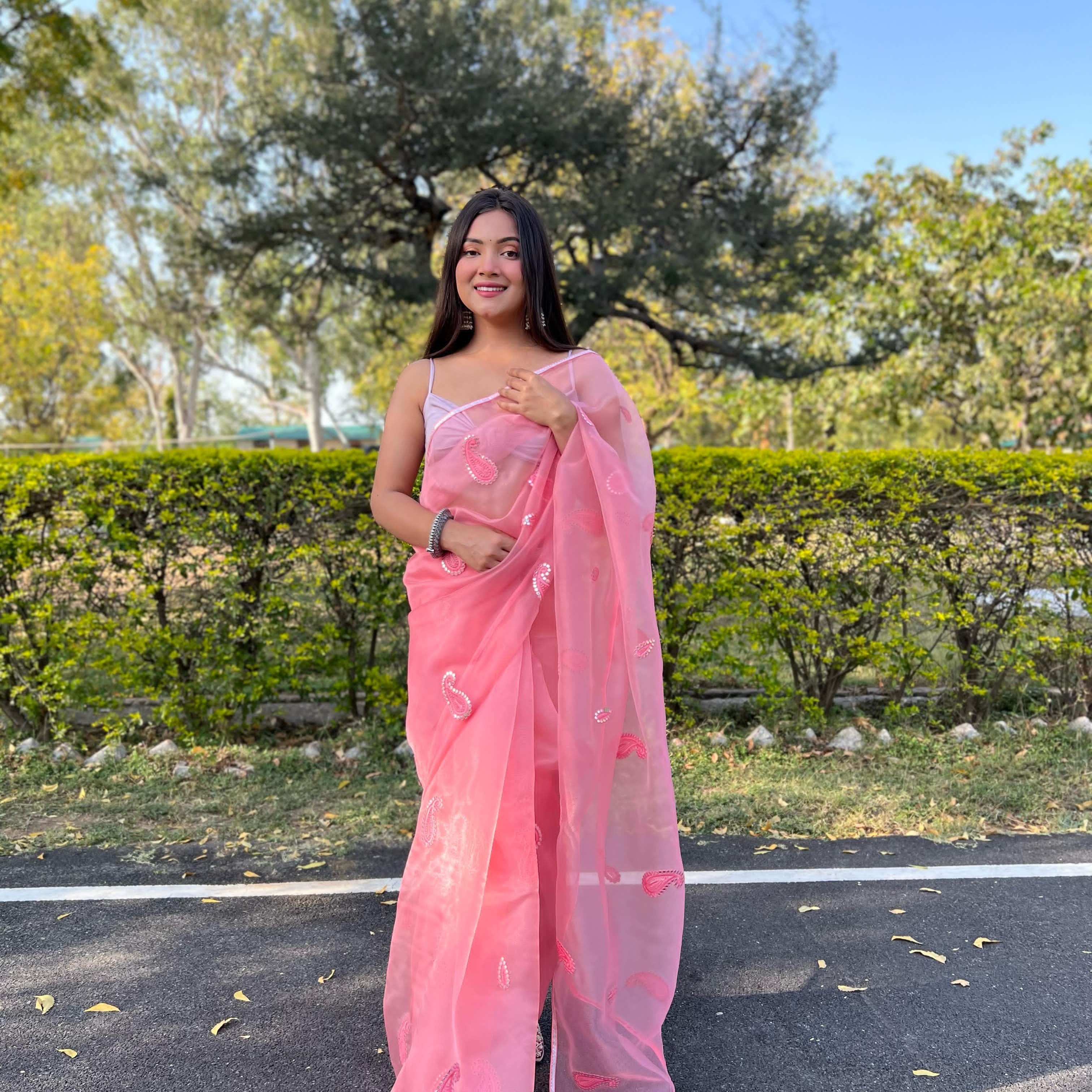 Fancy Viscose Roman Silk Saree