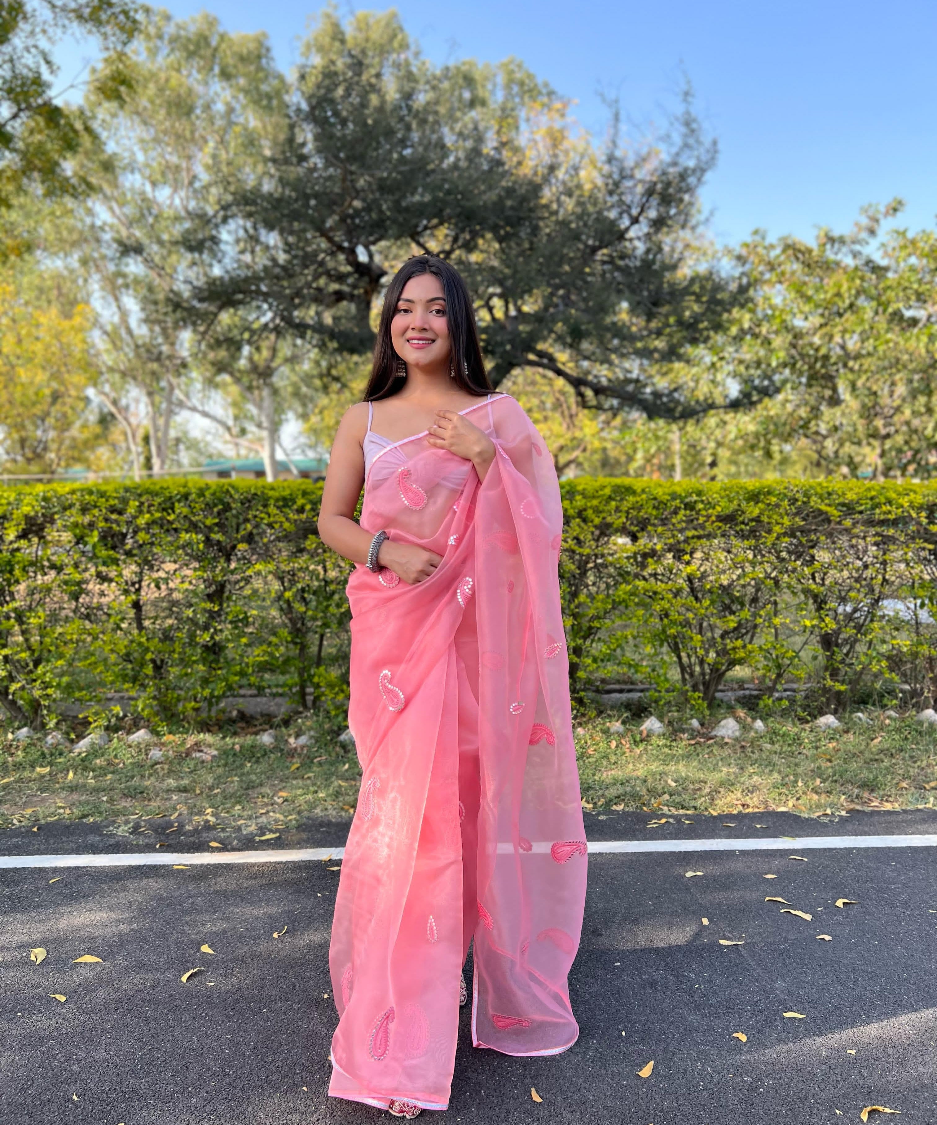 Fancy Viscose Roman Silk Saree