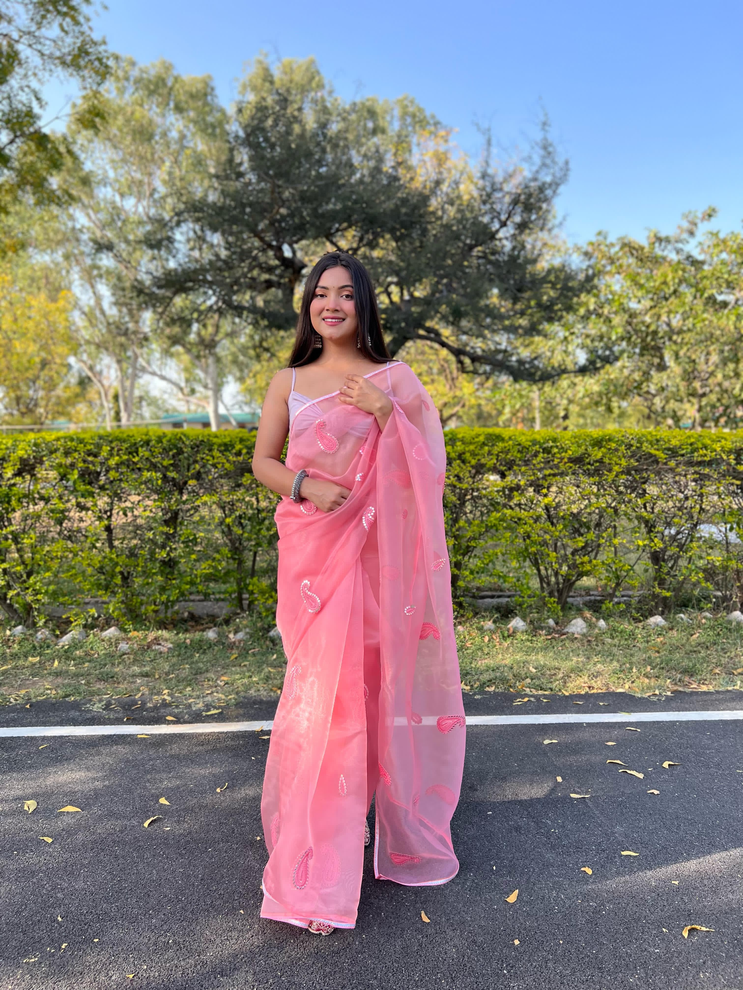 Fancy Viscose Roman Silk Saree
