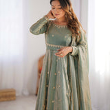 Glorious Fandy Silk Anarkali Suit