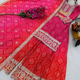 Bandhej Partywear Sharara Suit