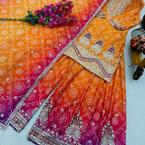 Bandhej Partywear Sharara Suit