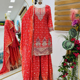 Bandhej Partywear Sharara Suit