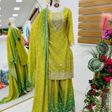 Bandhej Partywear Sharara Suit