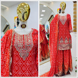 Bandhej Partywear Sharara Suit