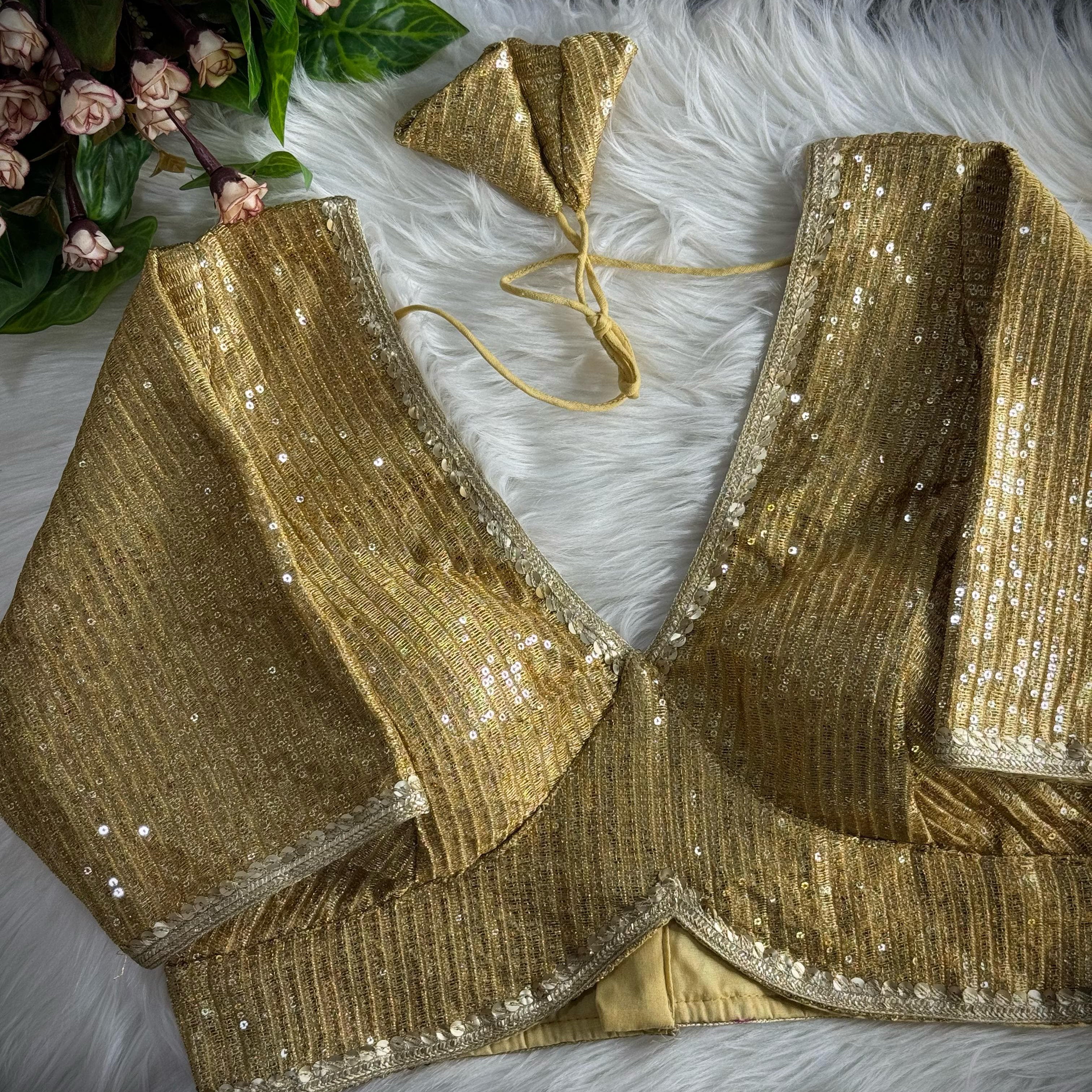 Beautiful Sequence Saree Blouse