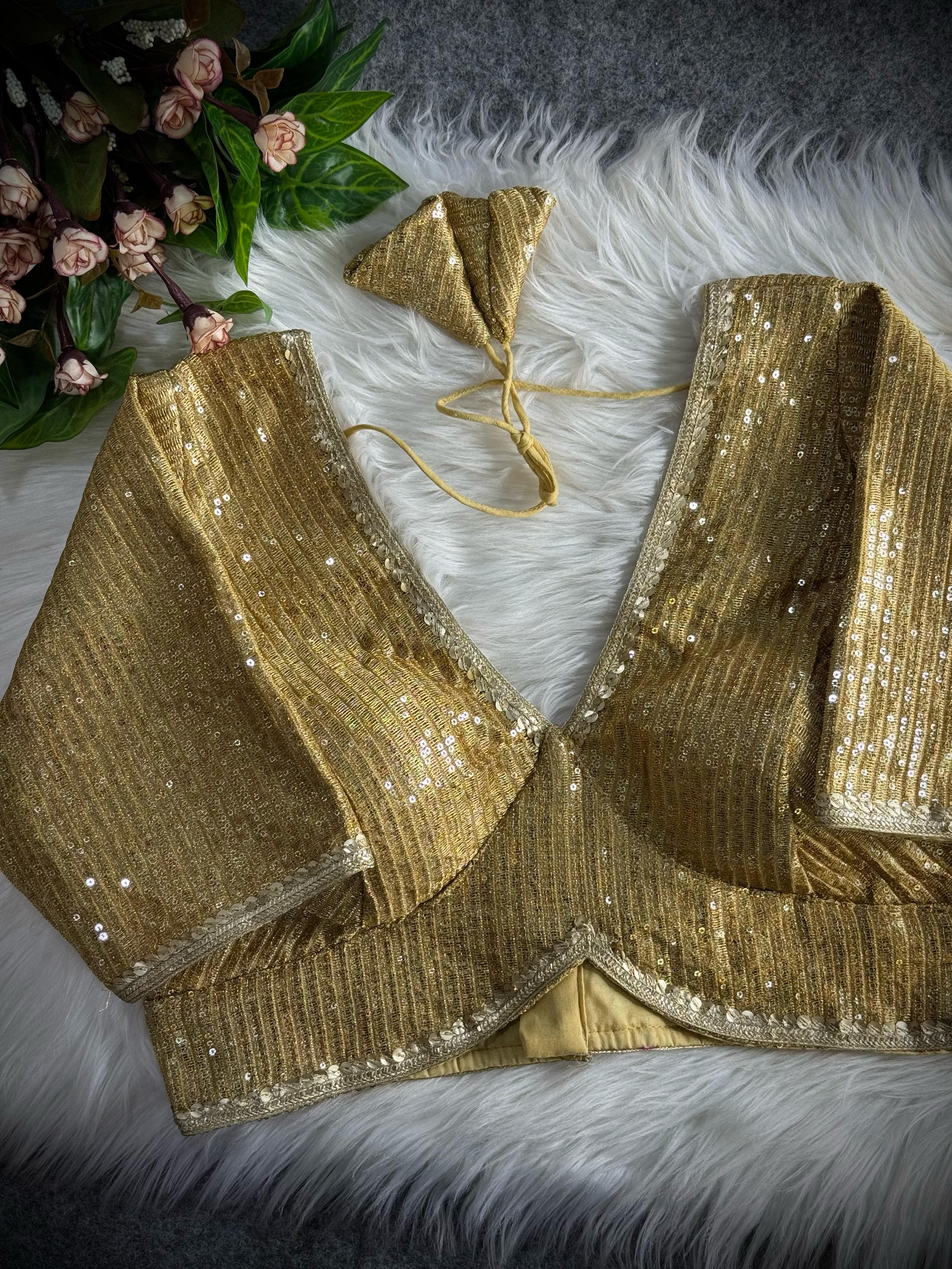 Beautiful Sequence Saree Blouse
