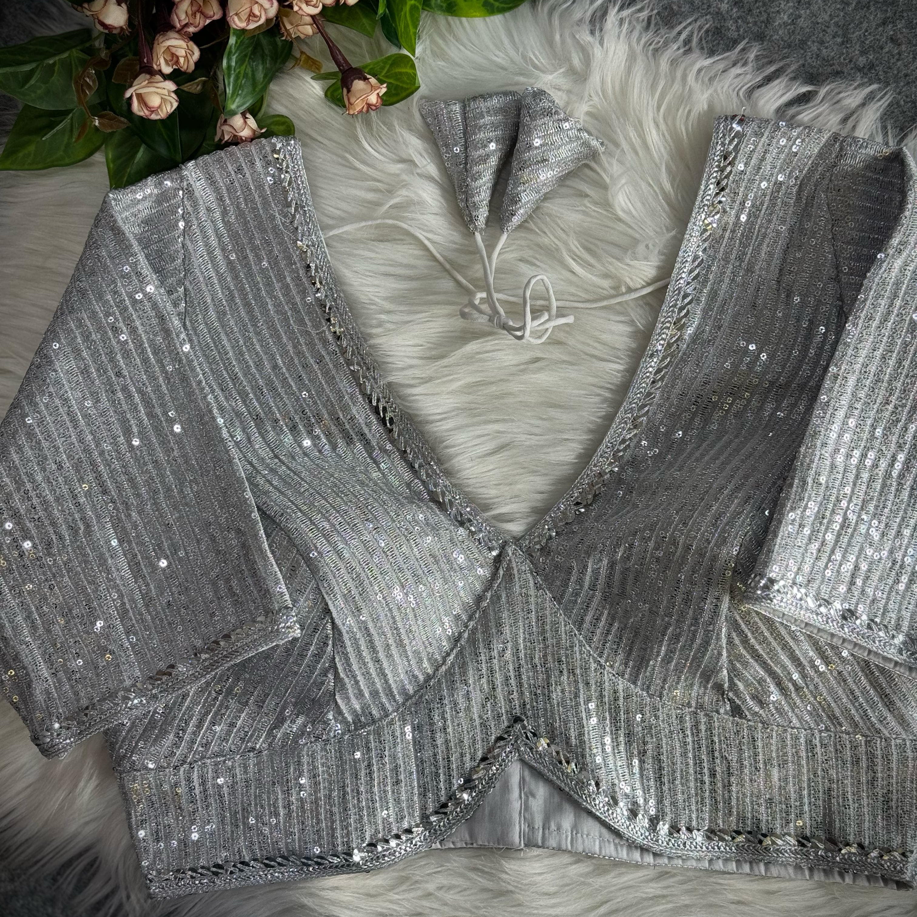 Beautiful Sequence Saree Blouse