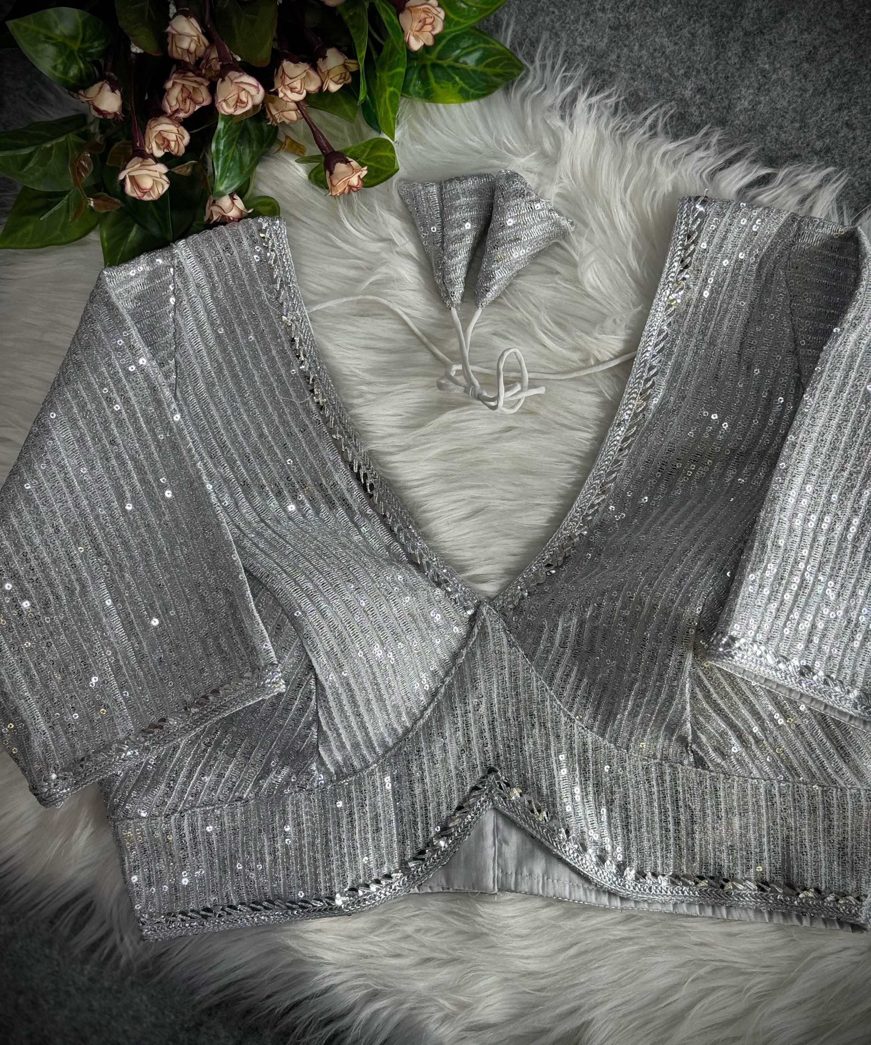 Beautiful Sequence Saree Blouse