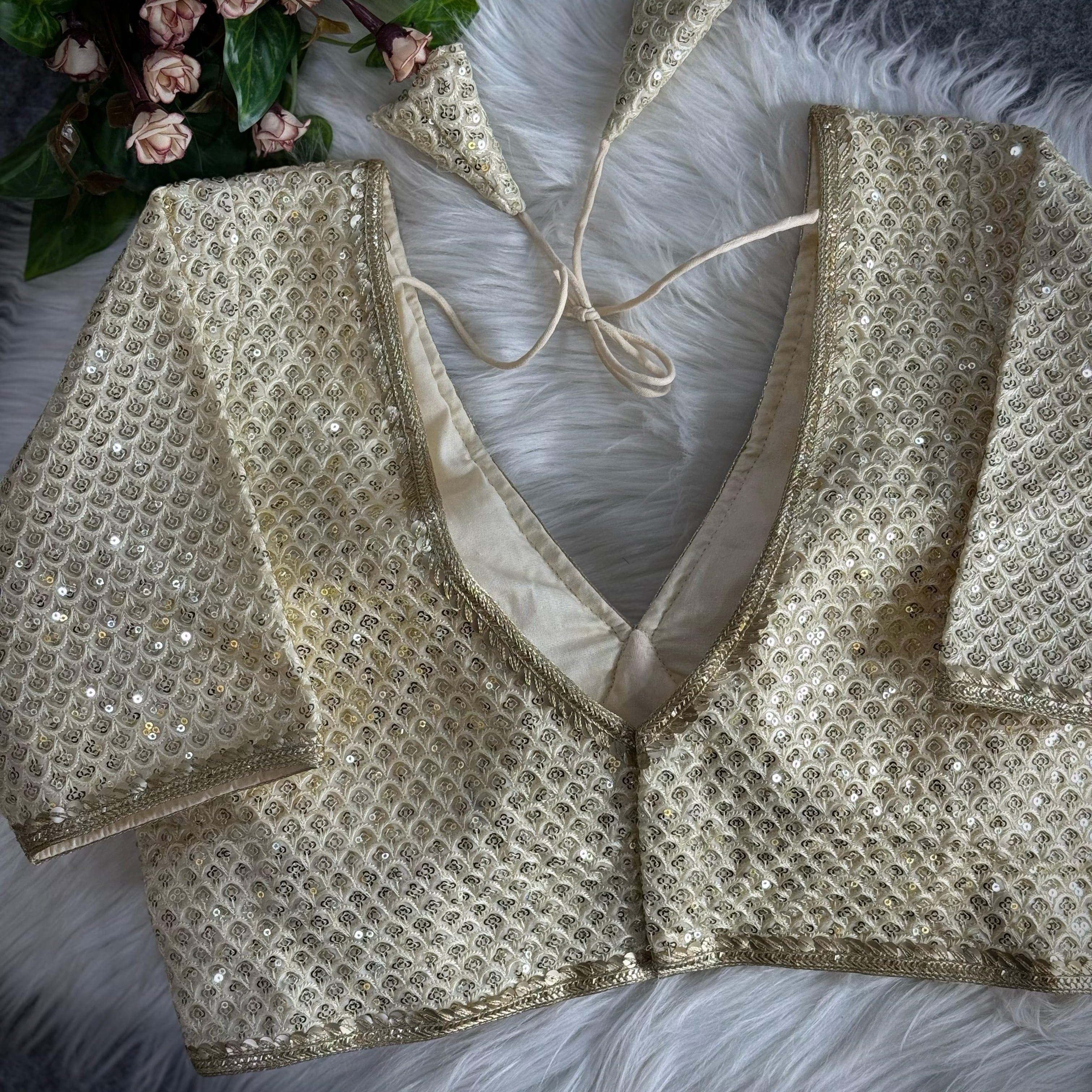 Beautiful Sequence Saree Blouse