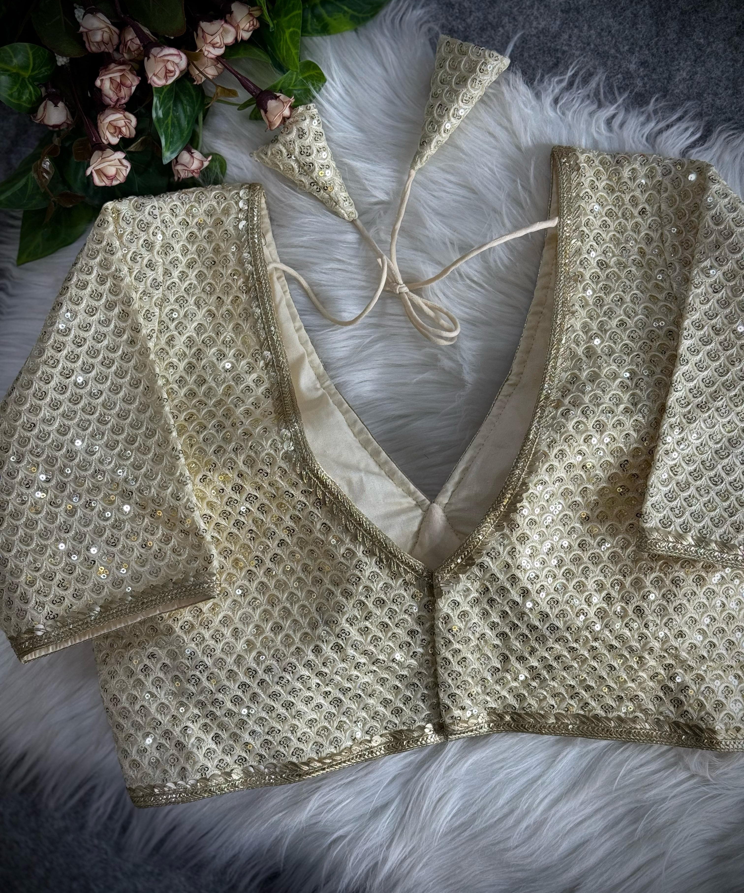 Beautiful Sequence Saree Blouse