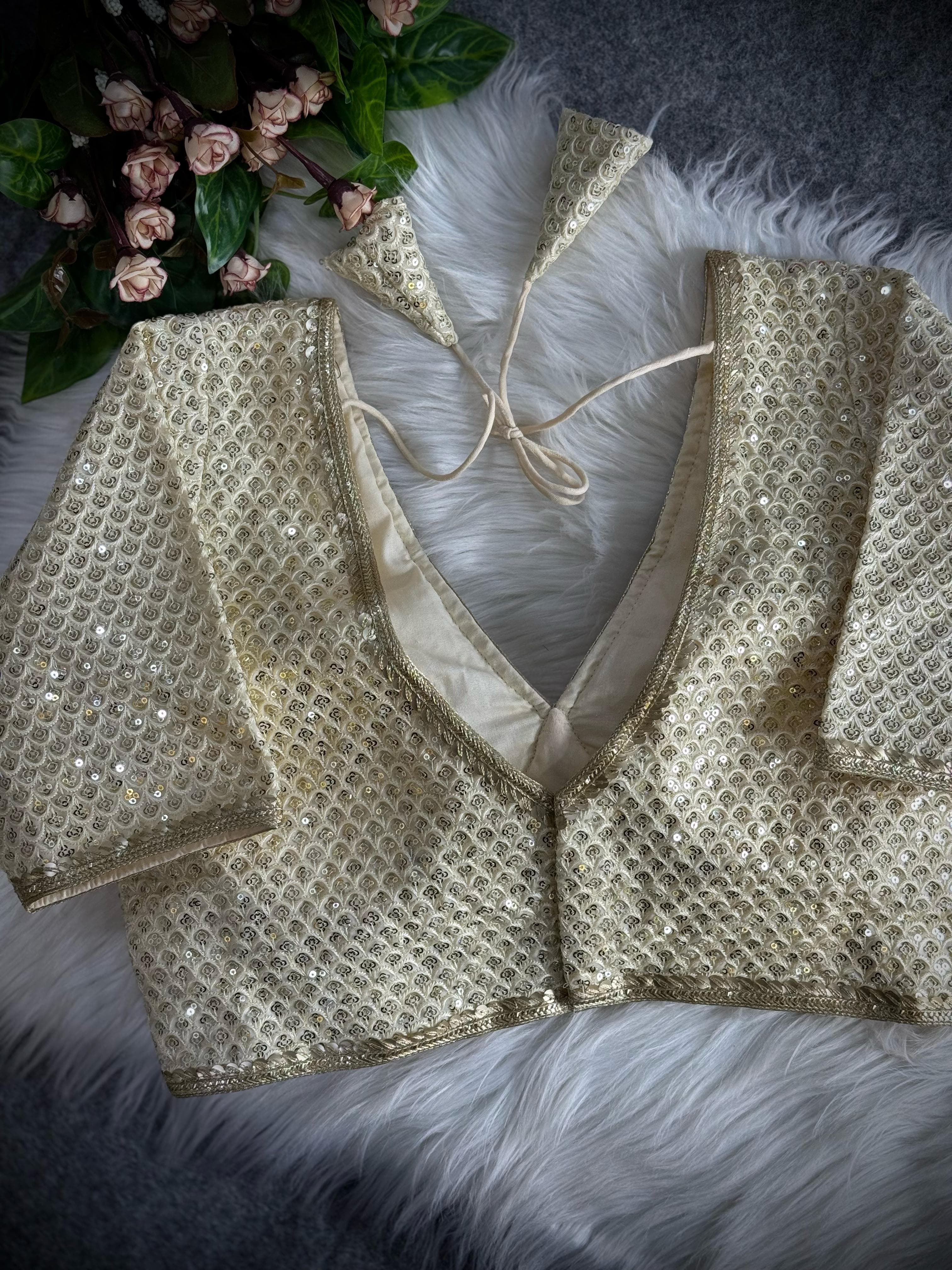 Beautiful Sequence Saree Blouse