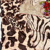 Bollywood Tiger Print Silk Saree