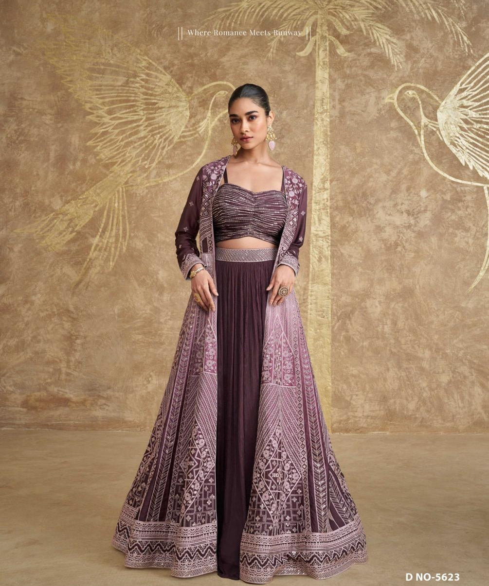 Tyohaar Premium Chinon Indo Lehenga