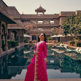 Mahotsav Chinon Silk Indo Lehenga