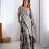 Dashing Chinon Silk Top Shararaa