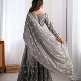 Dashing Chinon Silk Top Shararaa